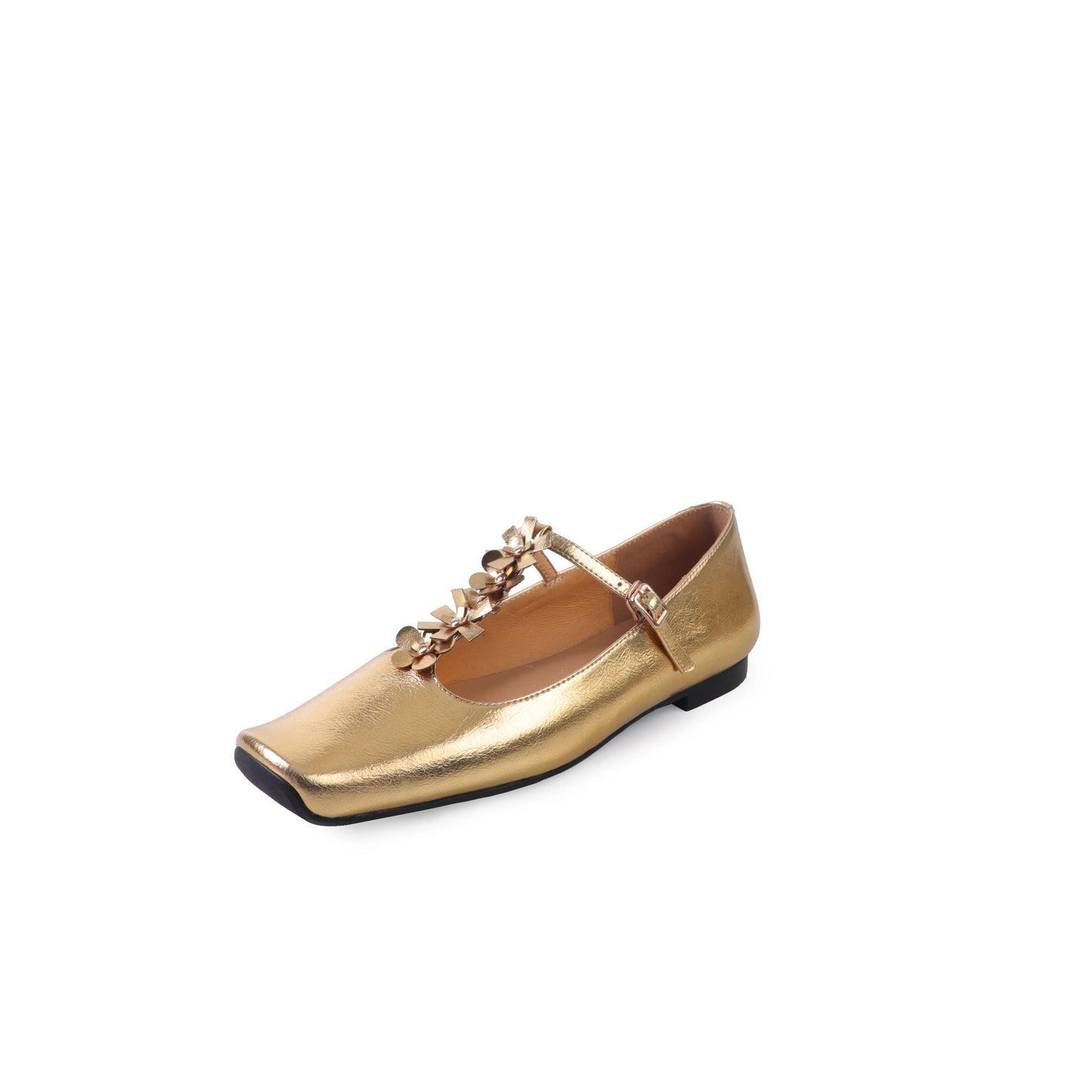 Ods Lolita Shoes 3cm Heels Square Toe Lace-Up Classic Style Sandals Ladies Slip On Shallow Mouth 2025 Mary Jane 5cm Gold Retro
