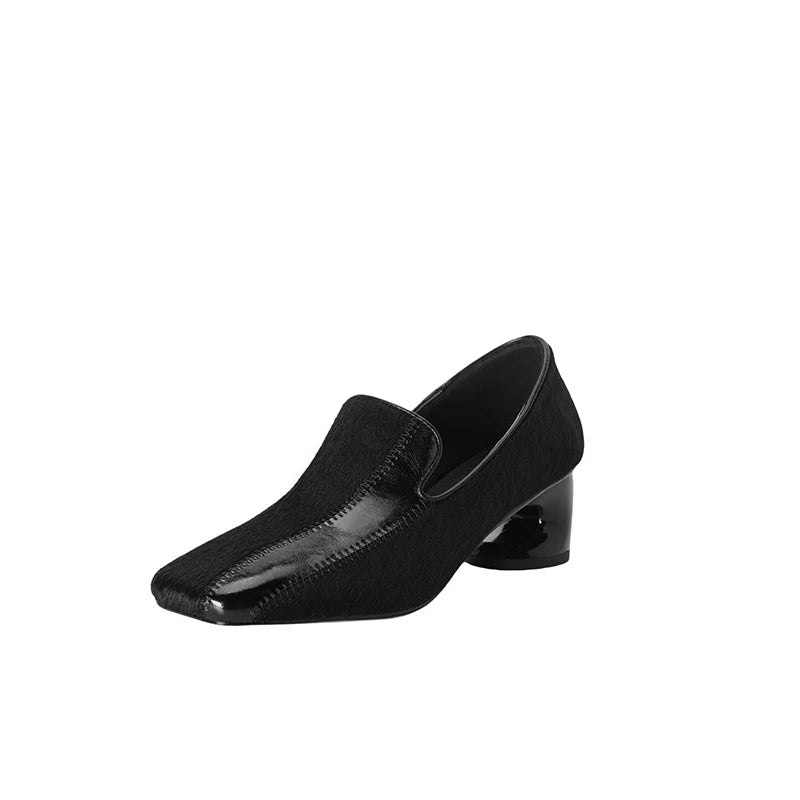 Ods Vintage Square Toe High Heels Pumps Women Autumn Shoes Party Dress 2021 Spring Footwear Retro Female Work Pumps Zapatillas