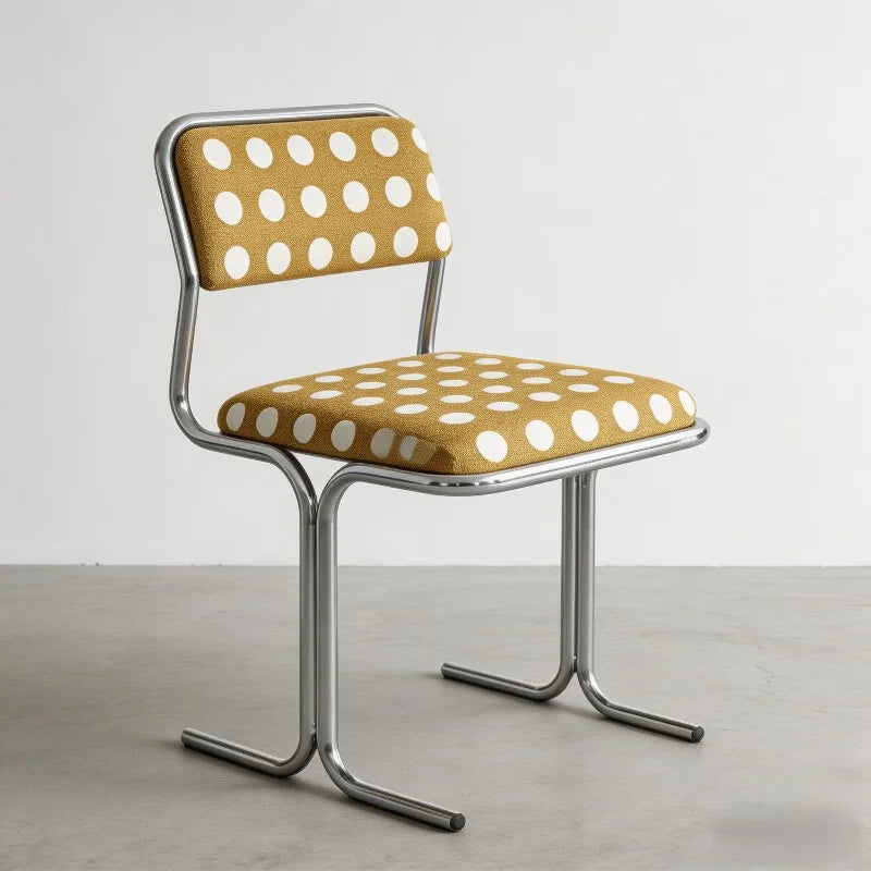 Bauhaus Style Dining Chair Modern Stainless Steel Counter Stool Retro Designer Living Room Chair Creative Kitchen Island Seats