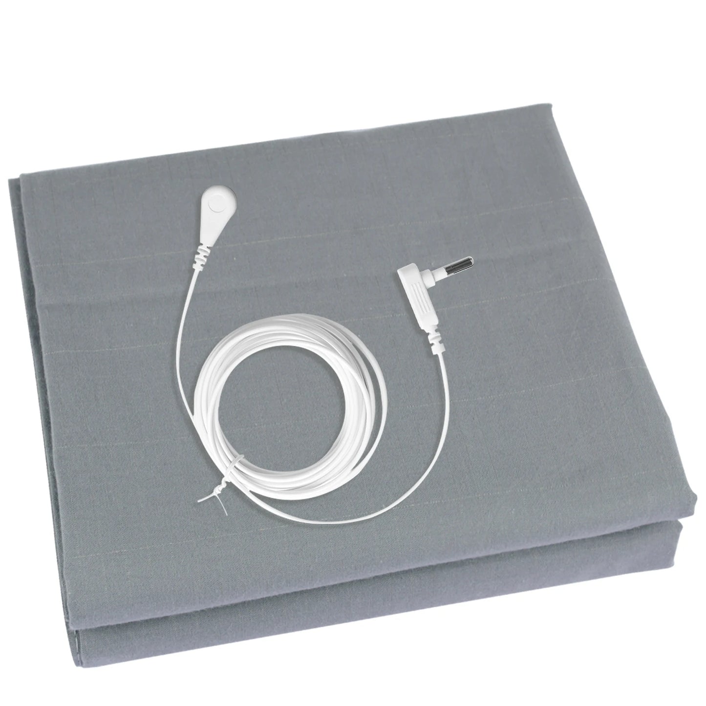 Grounding Bed Sheet 90% Organic Cotton & 10% Pure Silver Fiber Grounding Mat with Grounding Cable Conductive Sheet Earthing Mat