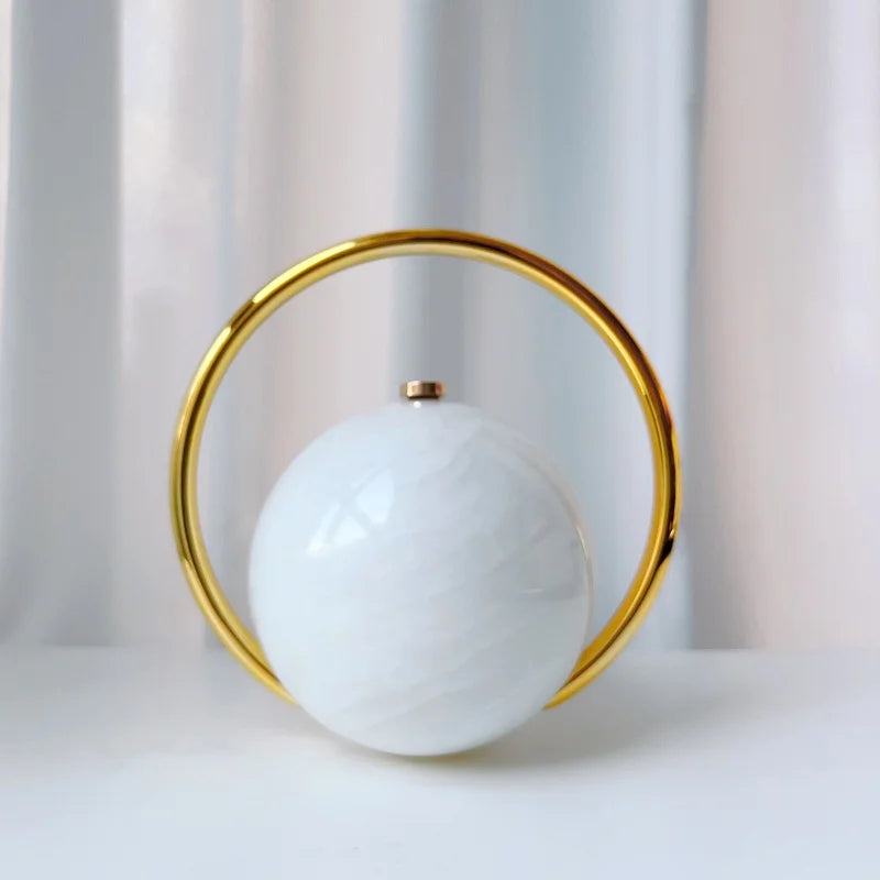 2025 New Marble Pattern Spherical Banquet Bag for Women Trendy Electroplated Handle PVC Handbags Lady Mini Purse Evening Clutch