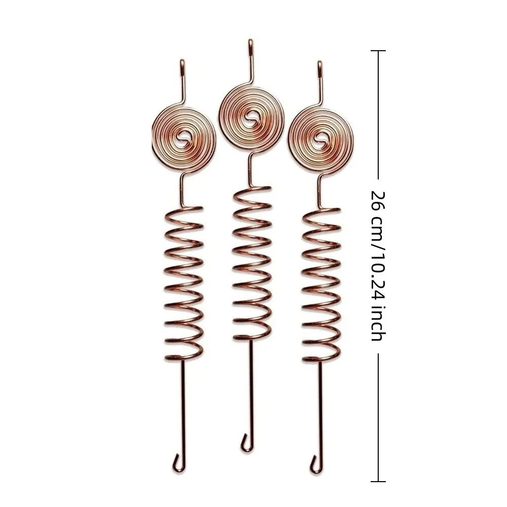 3pcs Vitality Plant Growth Electroculture Plant Stakes Orgone Energy Copper Wire Coil Stakes Plant Support Stakes Indoor Outdoor