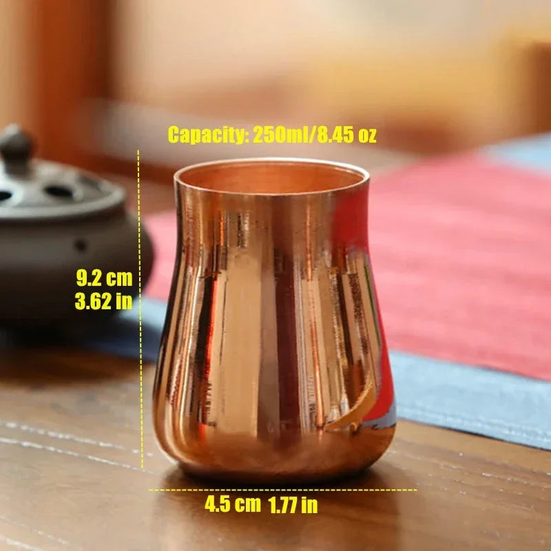 Brass Cup Pure Copper Beer Milk Mug Copper Chalice Breakfast Cup Moscow Drinkware Tableware