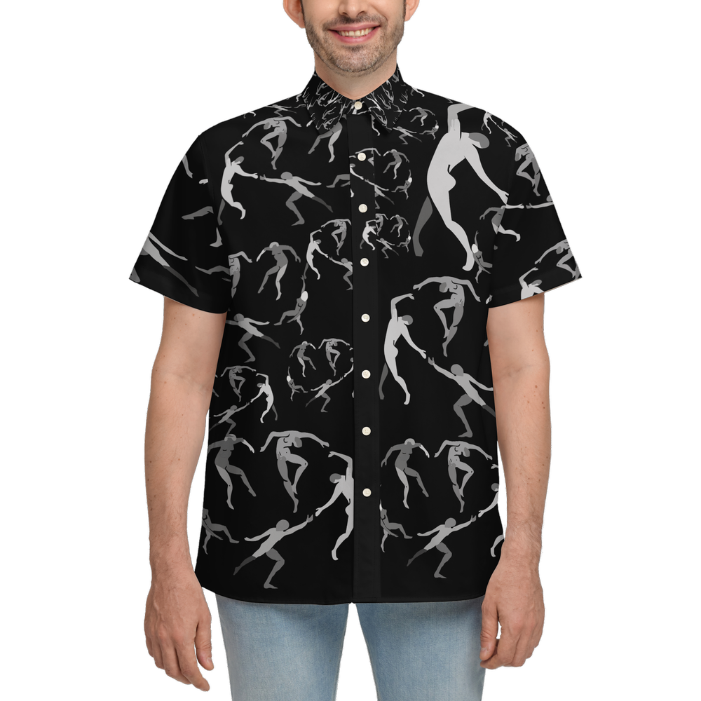 Unisex SOLSTICE Classic Short-Sleeve Button-Up Shirt-Cotton Feel