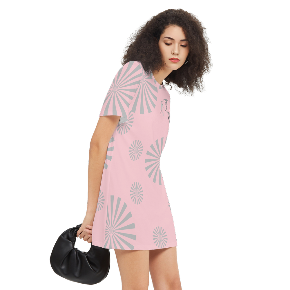 Solstice Women's Short-Sleeve T-Shirt Dress-Heavyweight 225g