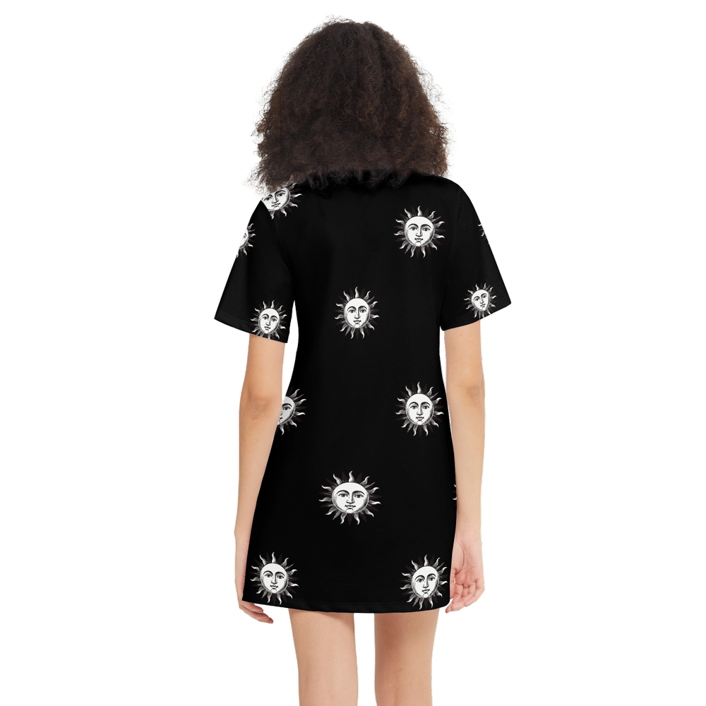 Solstice Sun Women's Short-Sleeve T-Shirt Dress-Heavyweight 225g B