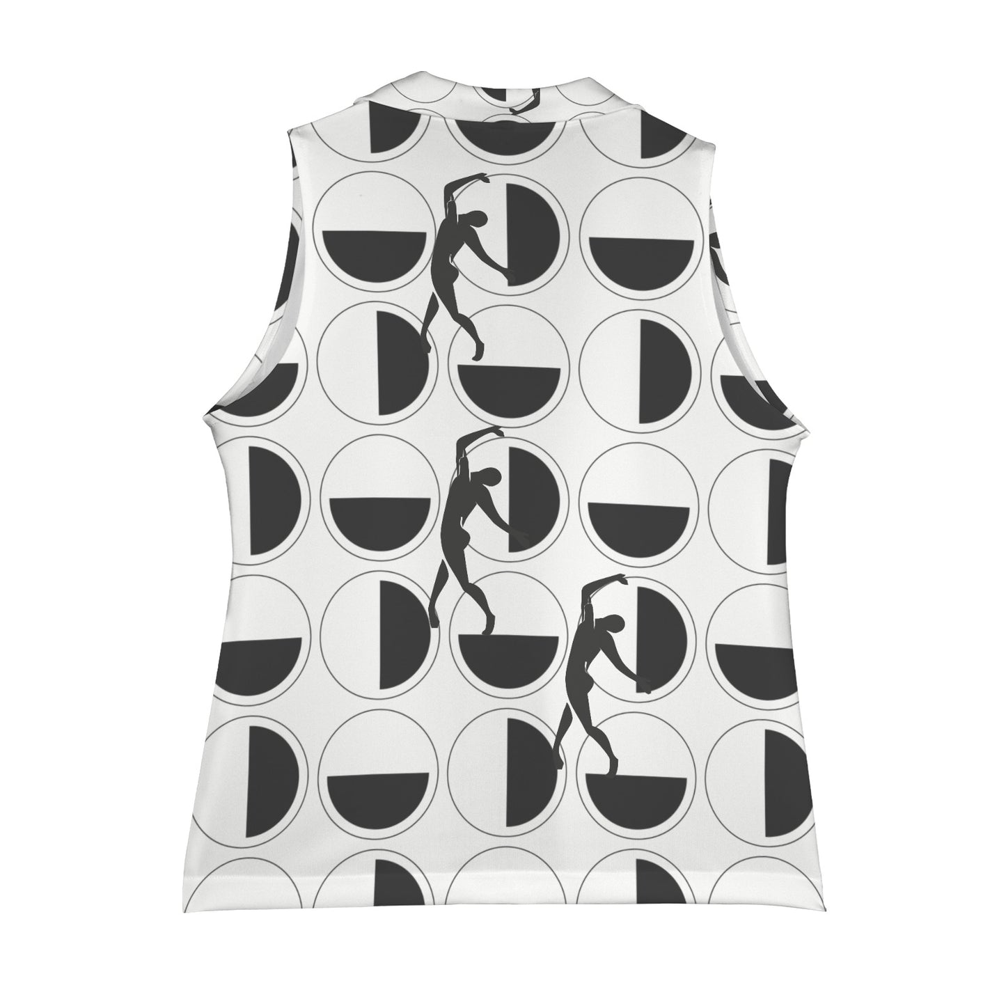 Women's Sleeveless Blazer popular fashion geometric BW