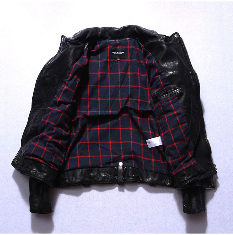 Exclusive Japanese jacket made from antique vintage horse leather. Motorcycle Riding Clothing