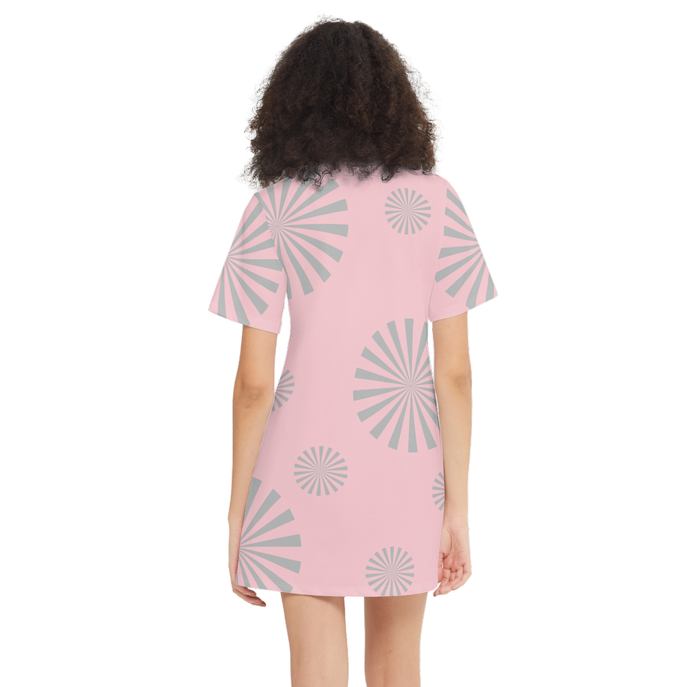 Solstice Women's Short-Sleeve T-Shirt Dress-Heavyweight 225g