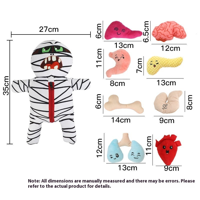 Pet Interactive Toy Plush Mummy Hiding Food
