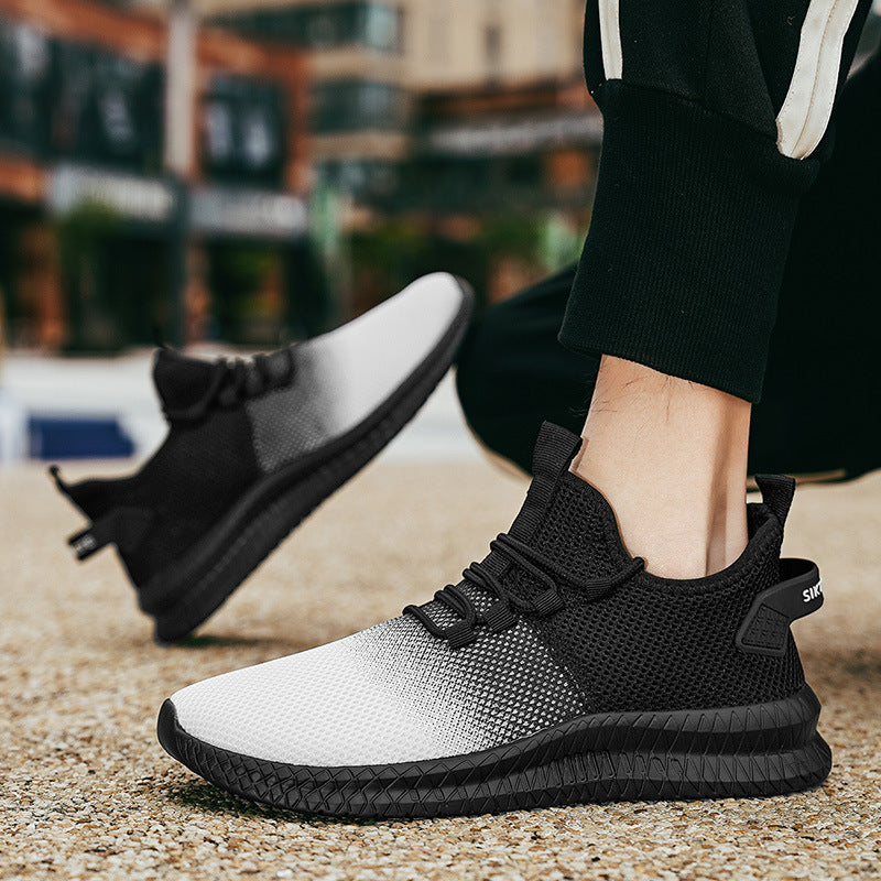 Cool Fashion Low Top Gradient Color Mesh Casual Sneakers