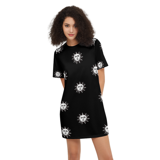 Solstice Sun Women's Short-Sleeve T-Shirt Dress-Heavyweight 225g B