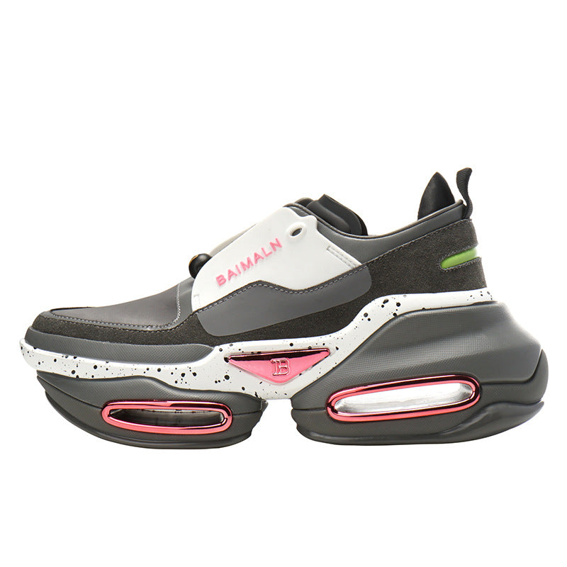 Luxury Hollow Stretch Platform Heightened Casual Sneakers