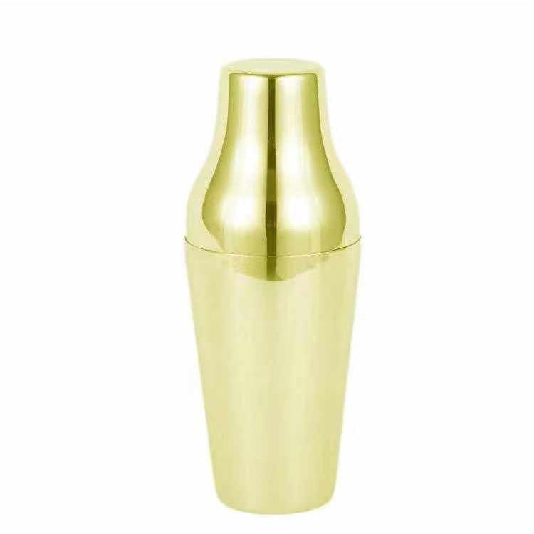Stainless Steel Copper Plated Two-section Cocktail Shaker 650ml Tail Wine Shaker