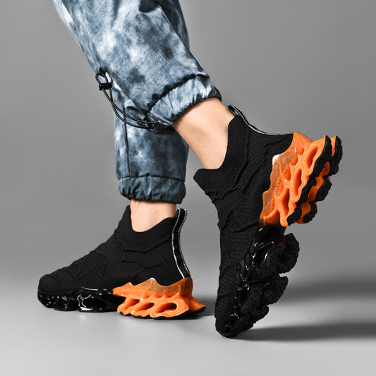 Trendy Men's Shoes Summer Breathable Mesh Fly-knit Solstice Style Sneakers