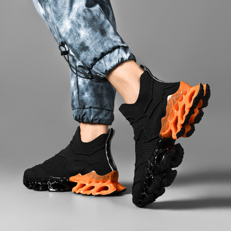 Trendy Men's Shoes Summer Breathable Mesh Fly-knit Solstice Style Sneakers