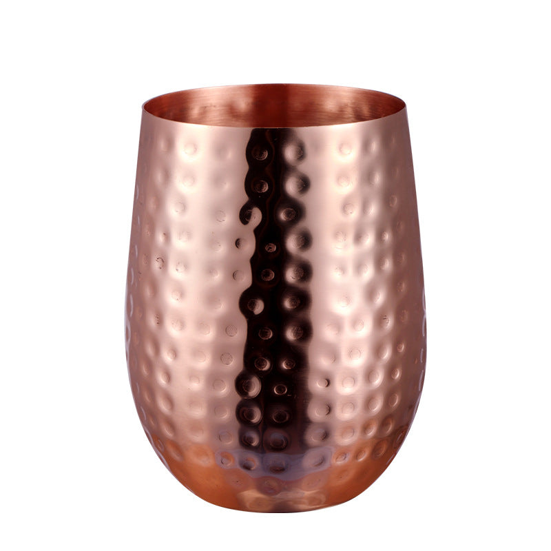 Cross-border Fine Copper Drum Cup Wholesale Cocktail Glass Fine Mug