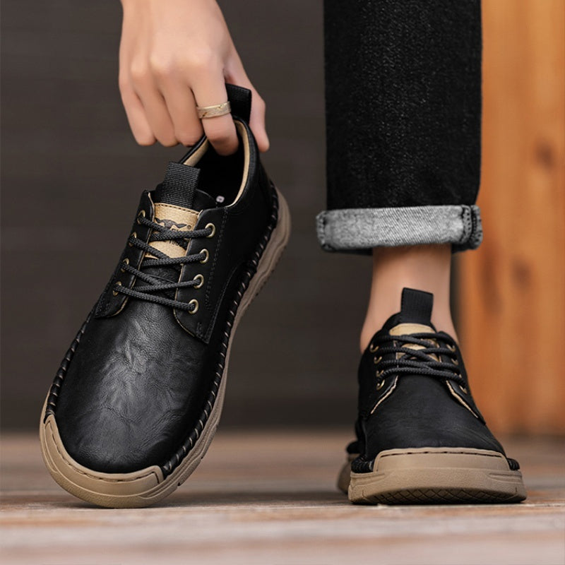 Solstice Leather New Autumn And Winter Business Vintage Casual Shoes Men's
