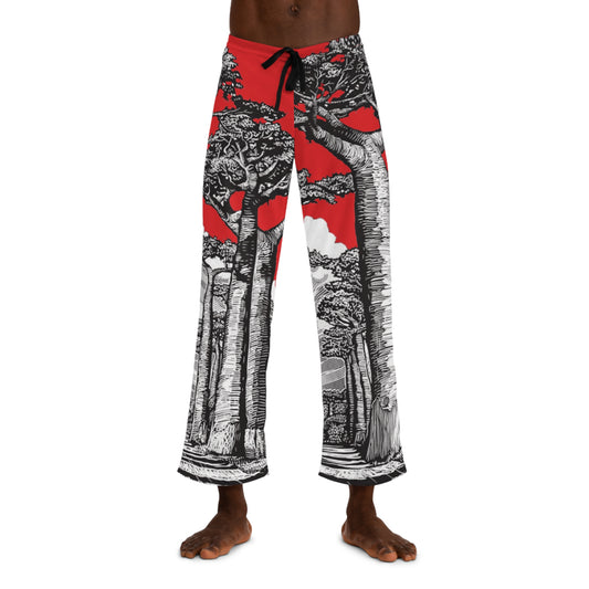 SOLSTICE Baobab Red Men's Pajama Pants (AOP)