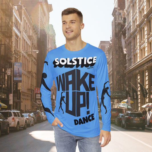SOLSTICE Wake Up light blue Long Sleeve Shirt (AOP)
