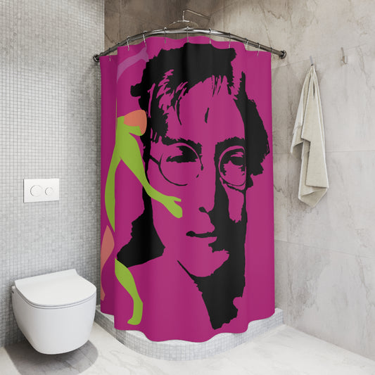 SOLSTICE Lennon Shower Curtain Dark Pink 6
