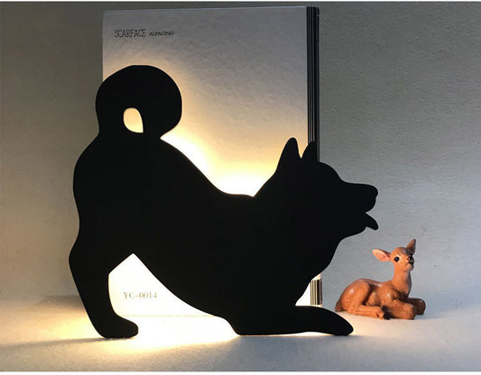 LED Animal Dog Cat Shape Night Light Sensor Control Smart Sound Wall Lamp Home Corridor Balcony Night Lamp Baby Kids Sleep Lamps