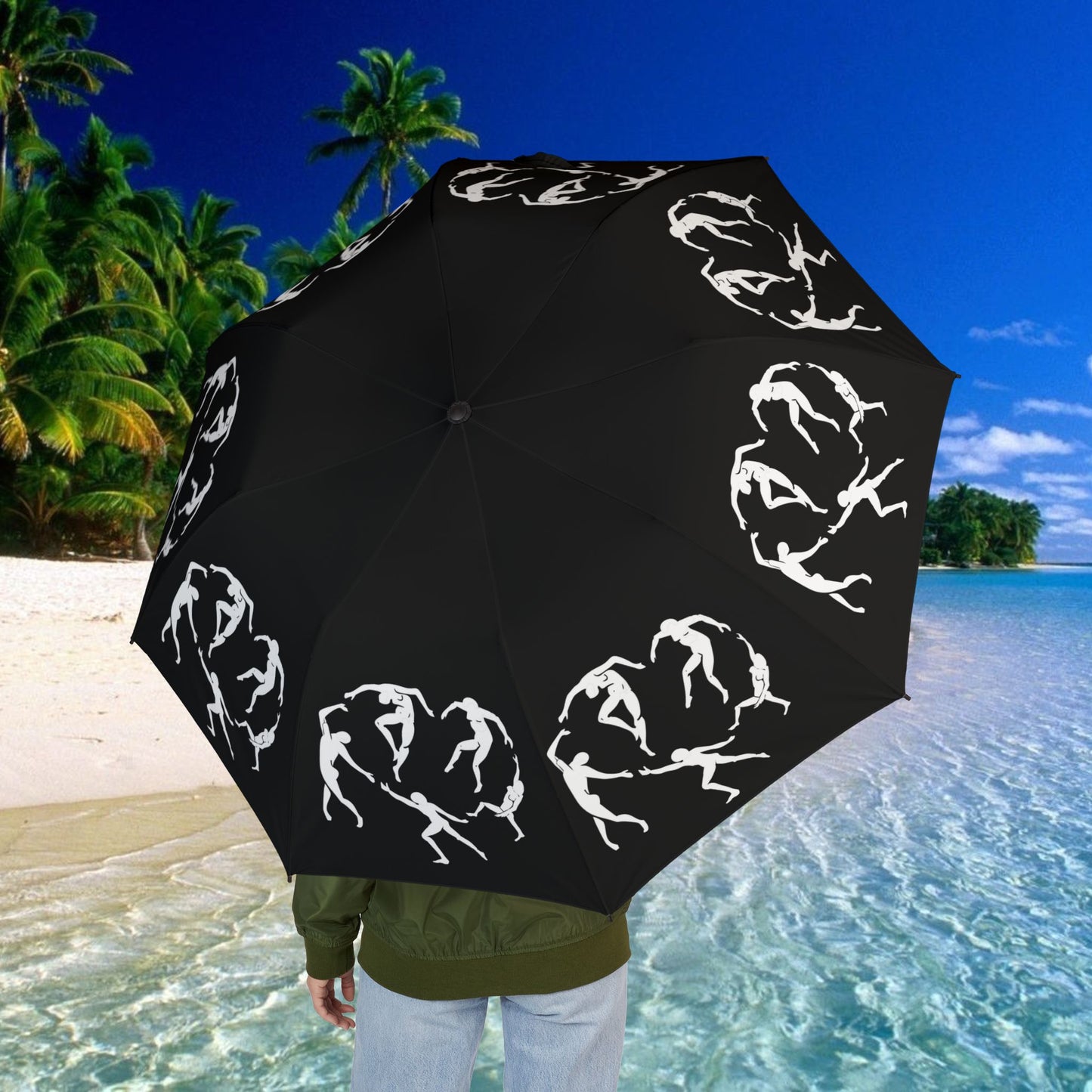 BLACK SOLSTICE DANCE Semi-Automatic Foldable Umbrella