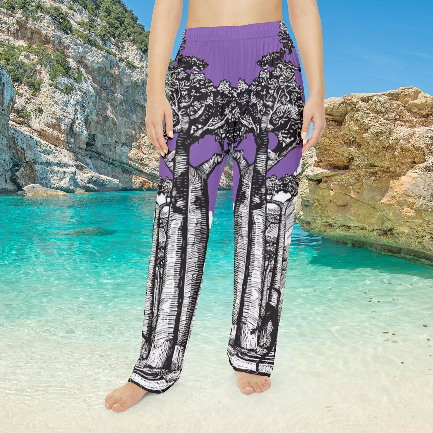 BAOBAB Pajama Pants Light purple (AOP)