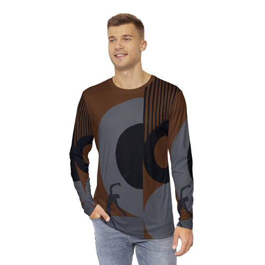 Copy of Men's SOLSTICE BAUHAUS Long Sleeve Shirt white (AOP)