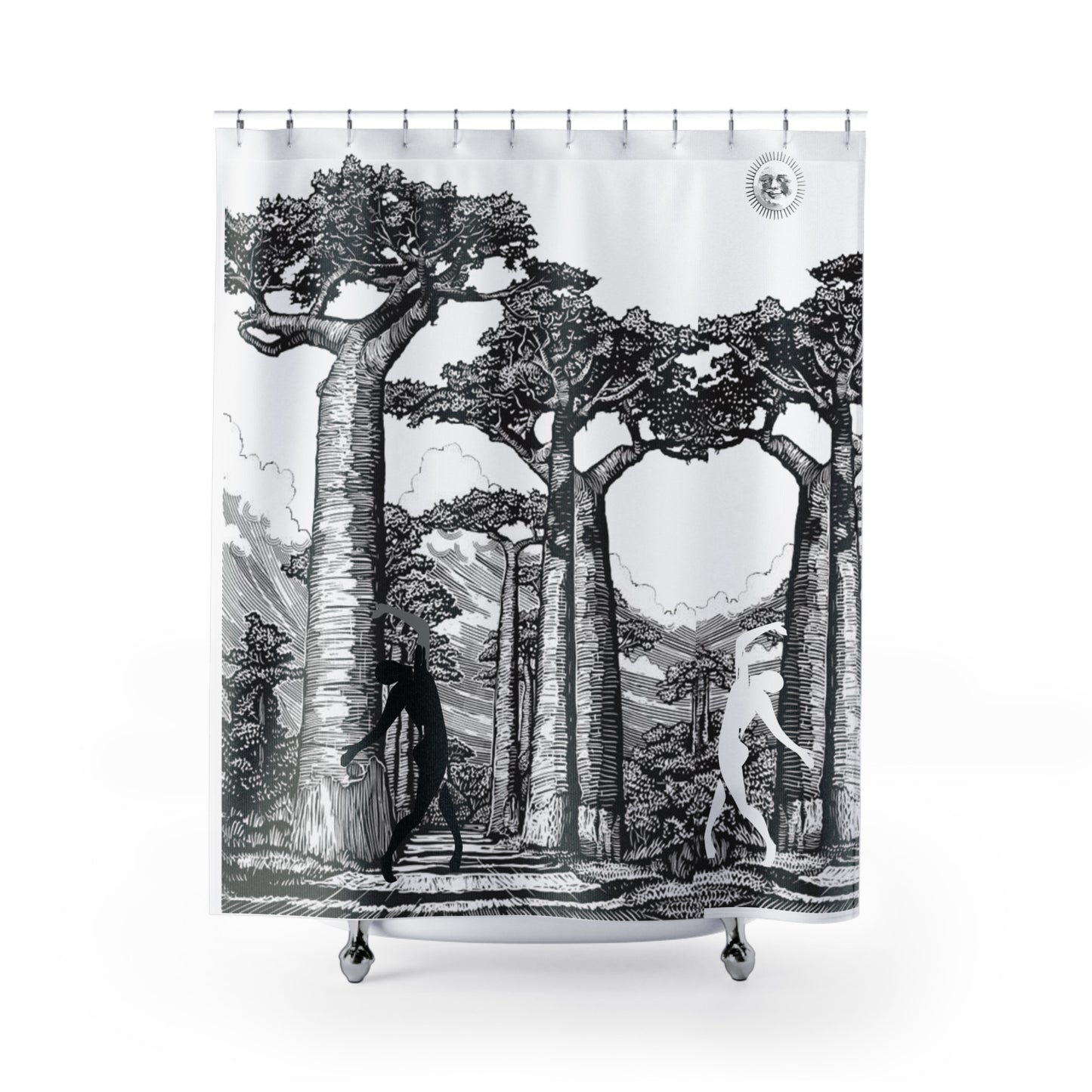 SOLSTICE Shower Curtain BAOBABS BW