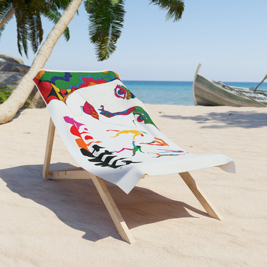 SOLSTICE POP ART white Beach Towel