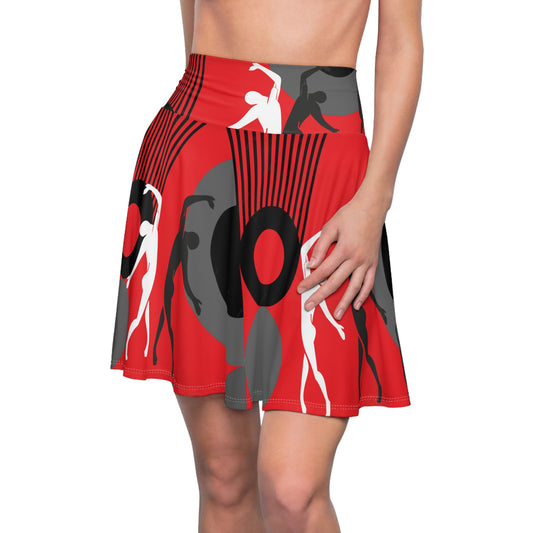 SOLSTICE Bauhaus Skater Red Skirt (AOP)
