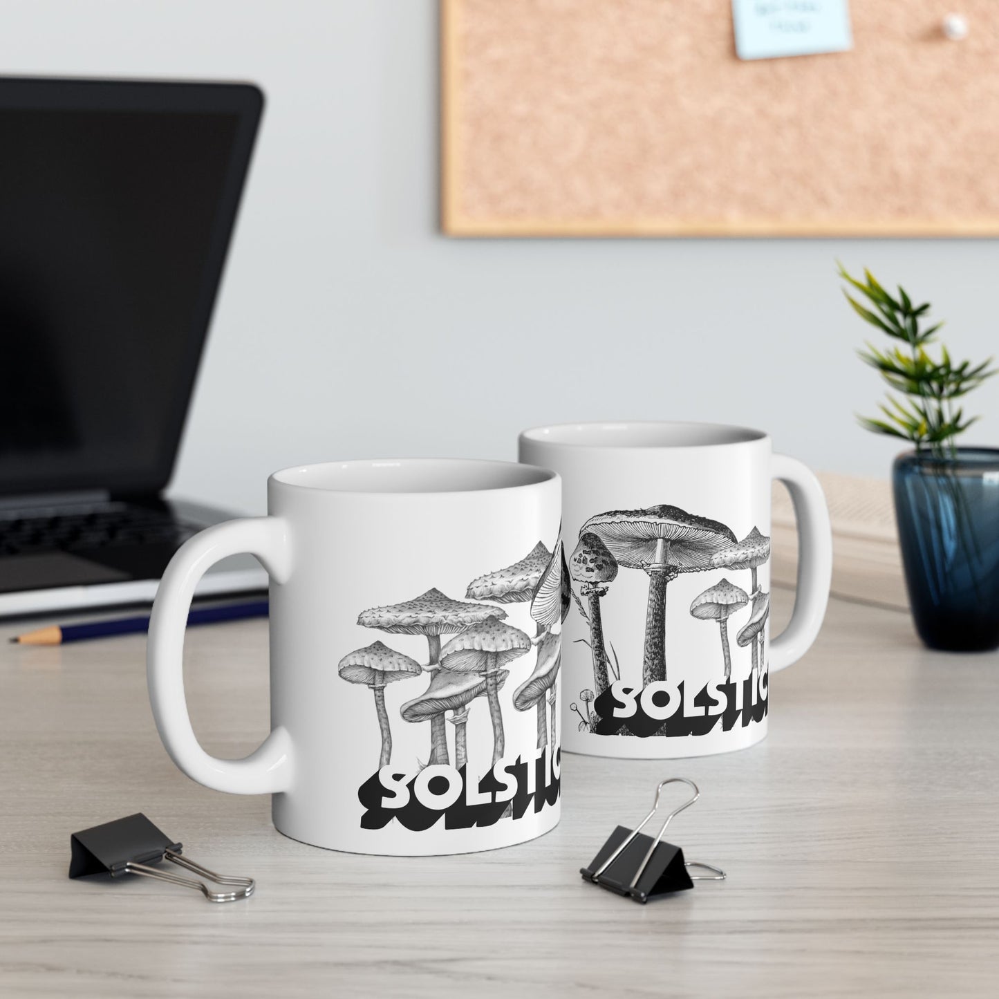 Solstice Mushrooms Ceramic Mug —  (11oz, 15oz)