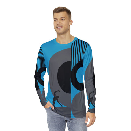 SOLSTICE BAUHAUS Long Sleeve Shirt turquoise (AOP)