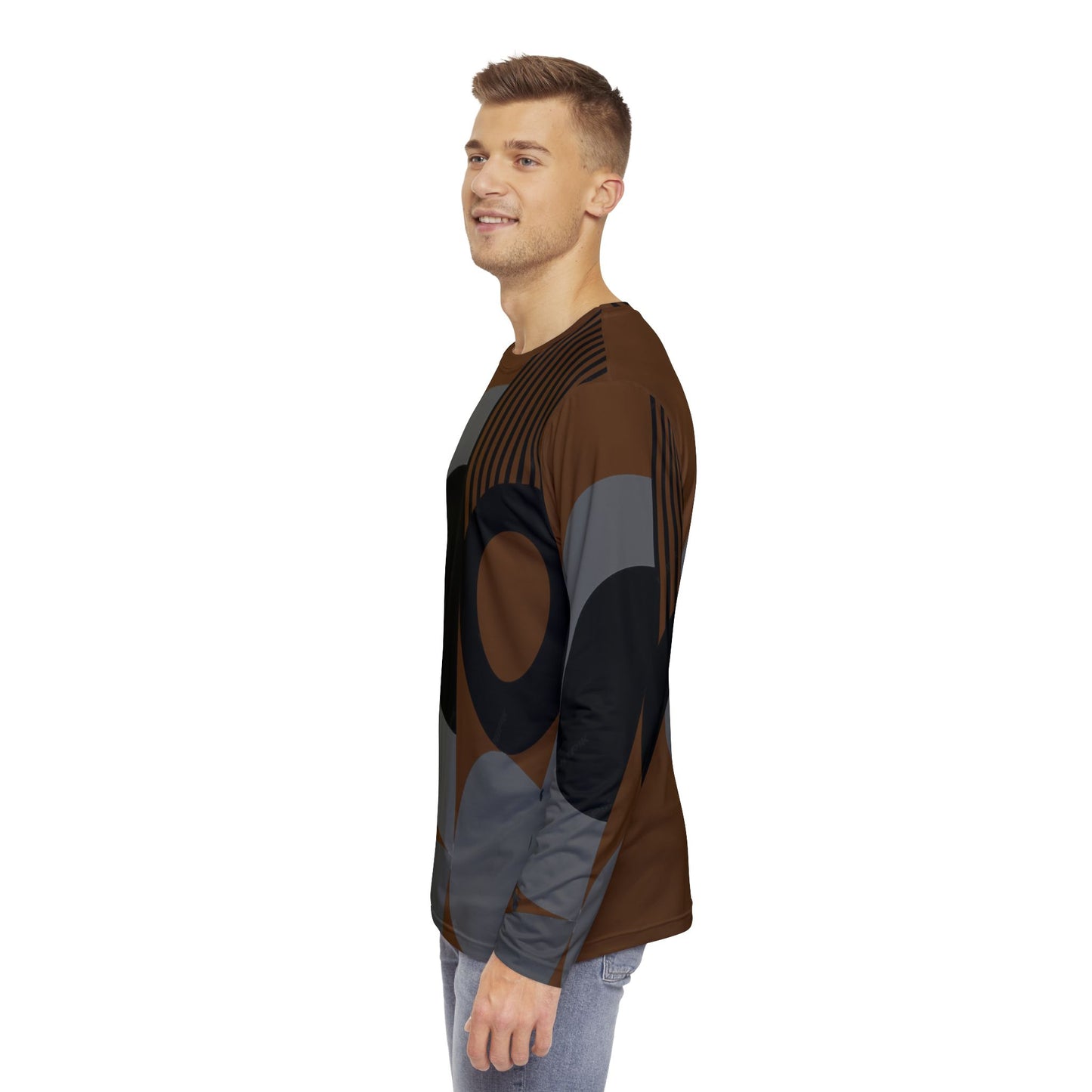 Copy of Men's SOLSTICE BAUHAUS Long Sleeve Shirt white (AOP)