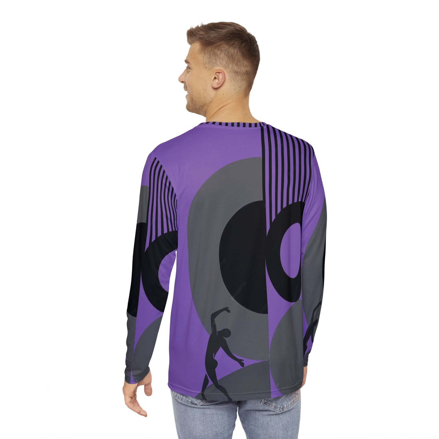 Copy of Men's SOLSTICE BAUHAUS Long Sleeve Shirt white (AOP)