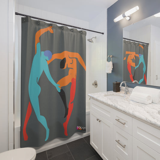 SOLSTICE Matisse gray Shower Curtain