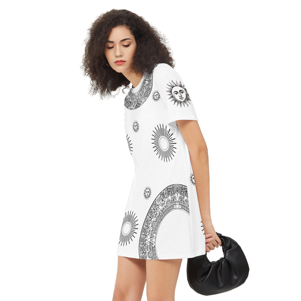 Solstice Women's Short-Sleeve T-Shirt Dress-Heavyweight 225g
