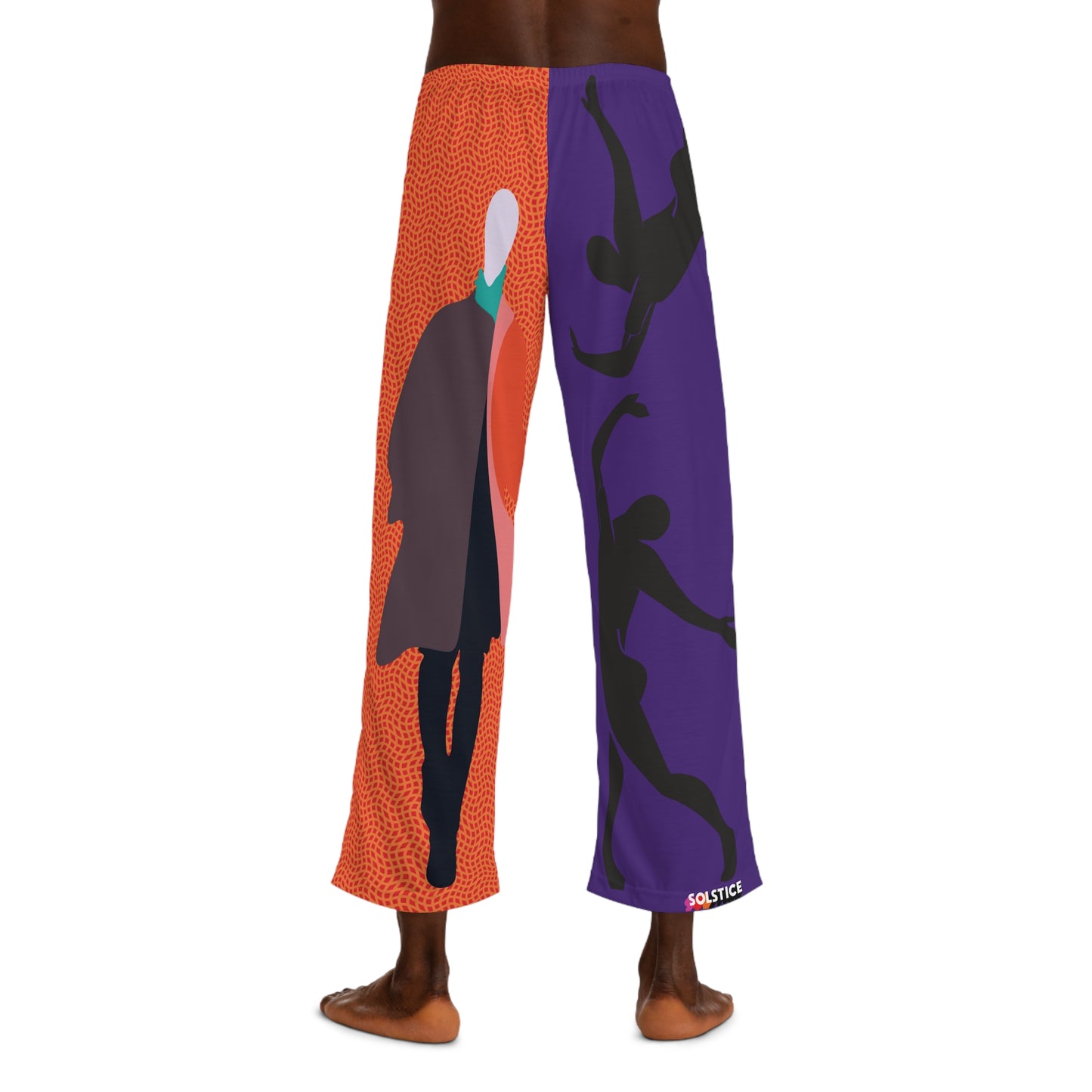 SOLSTICE Fashionist Purple Orange Men's Pajama Pants (AOP)