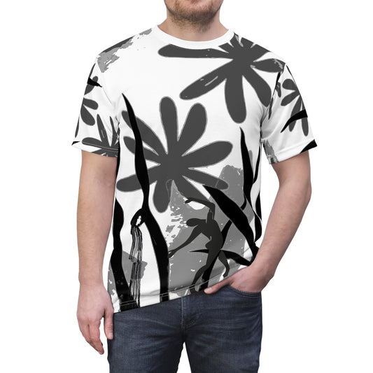 SOLSTICE Matisse Jungle Unisex white Cut & Sew Tee (AOP)