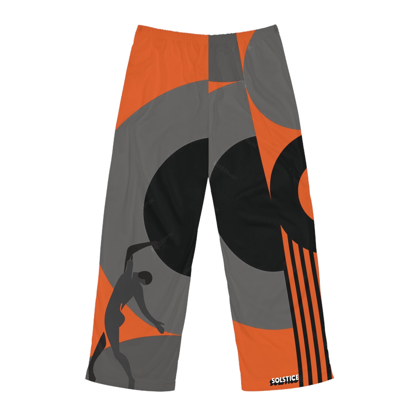 SOLSTICE Bauhaus Men's  orange Pajama Pants (AOP)