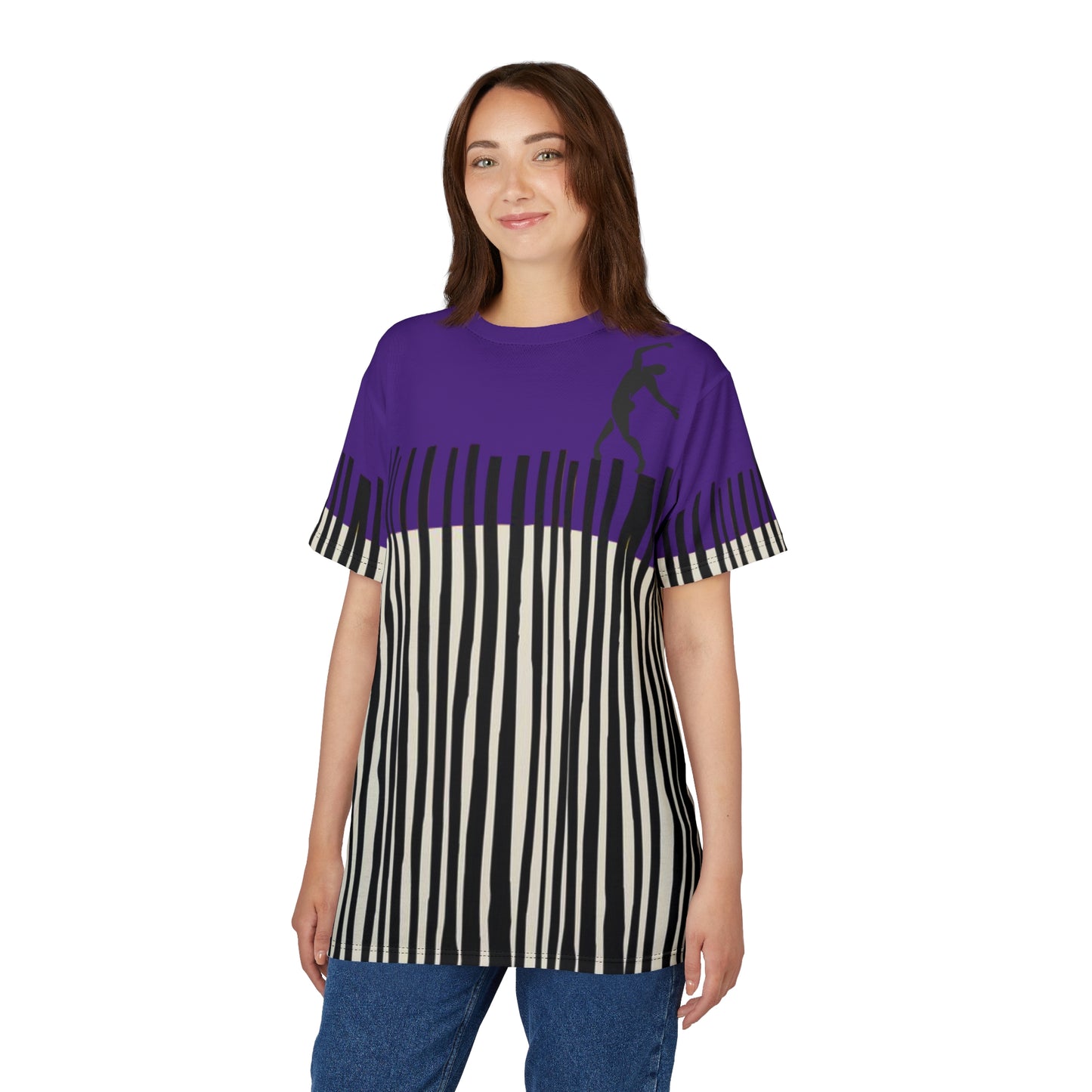 SOLSTICE Bamboo purple Unisex Cut & Sew  Tee (AOP)