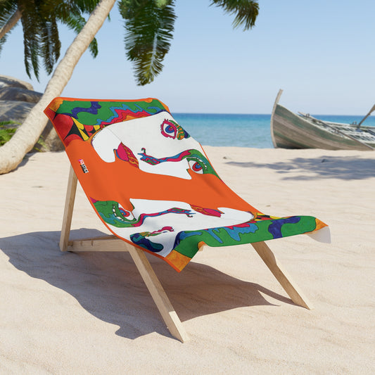 SOLSTICE POP ART orange Beach Towel