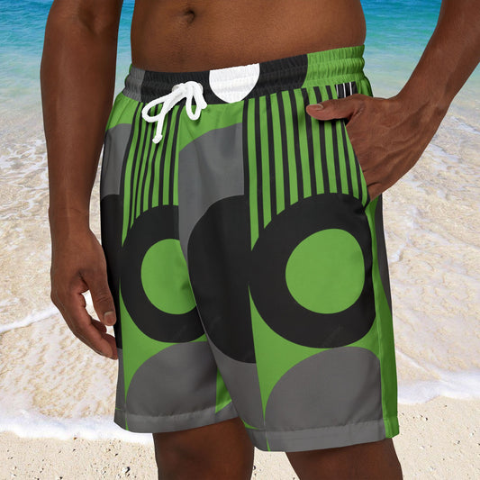 SOLSTICE Bauhaus Green Swim Shorts (AOP)