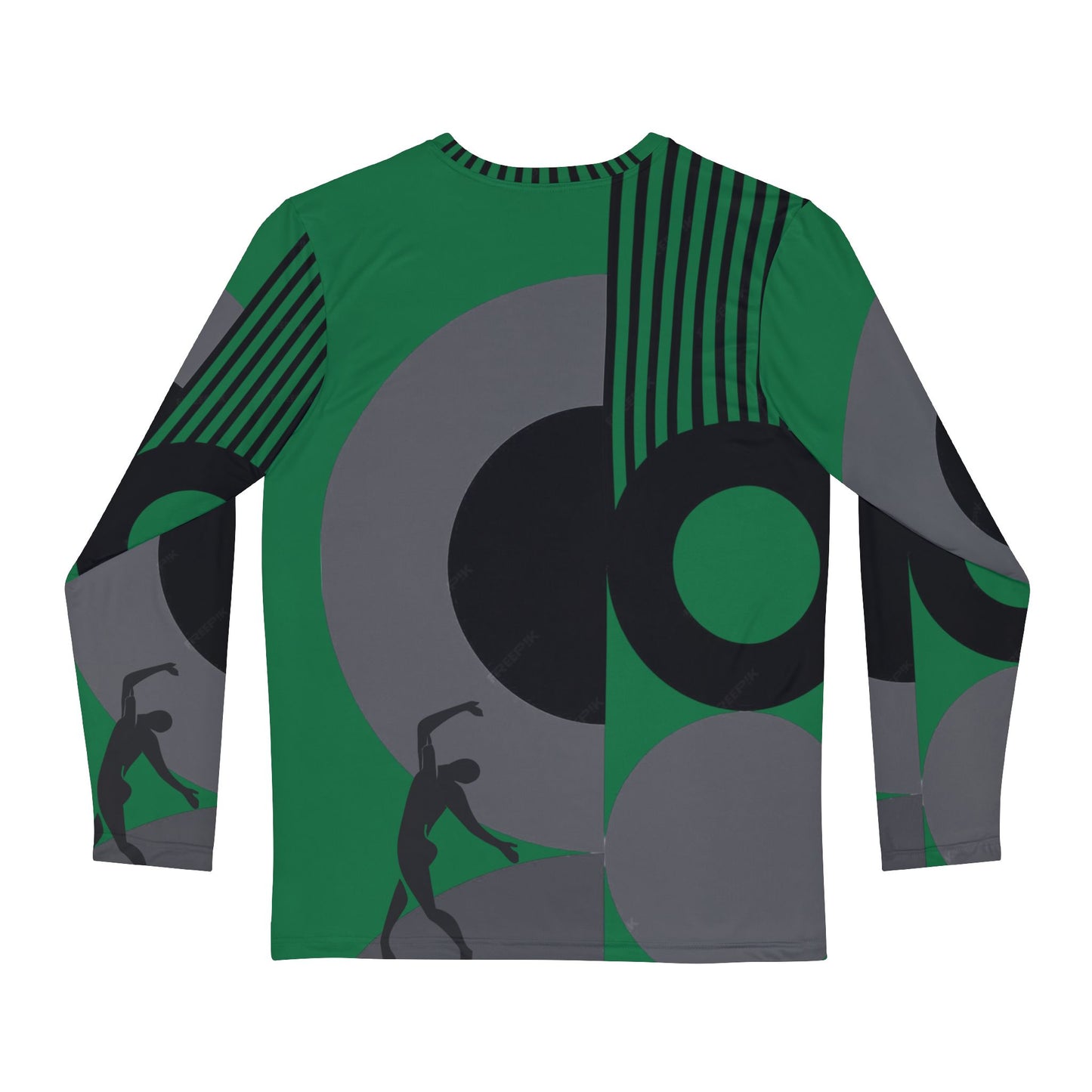 SOLSTICE BAUHAUS Long Sleeve Shirt dark green (AOP)