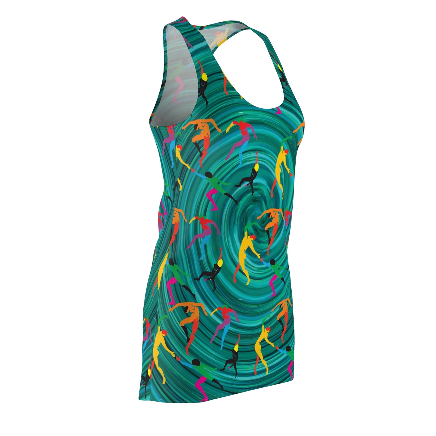 Women's SOLSTICE DANCE gree turquoise Cut & Sew Racerback Dress (AOP)