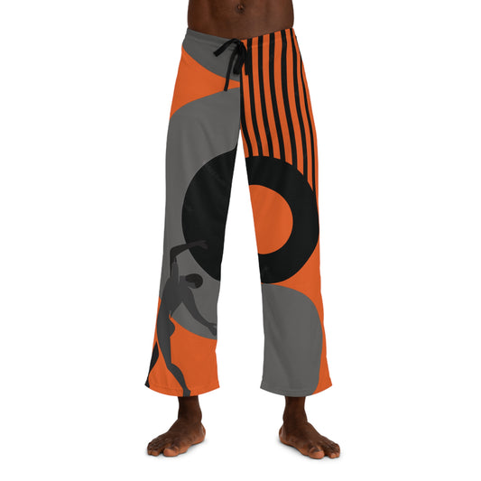 SOLSTICE Bauhaus Men's  orange Pajama Pants (AOP)