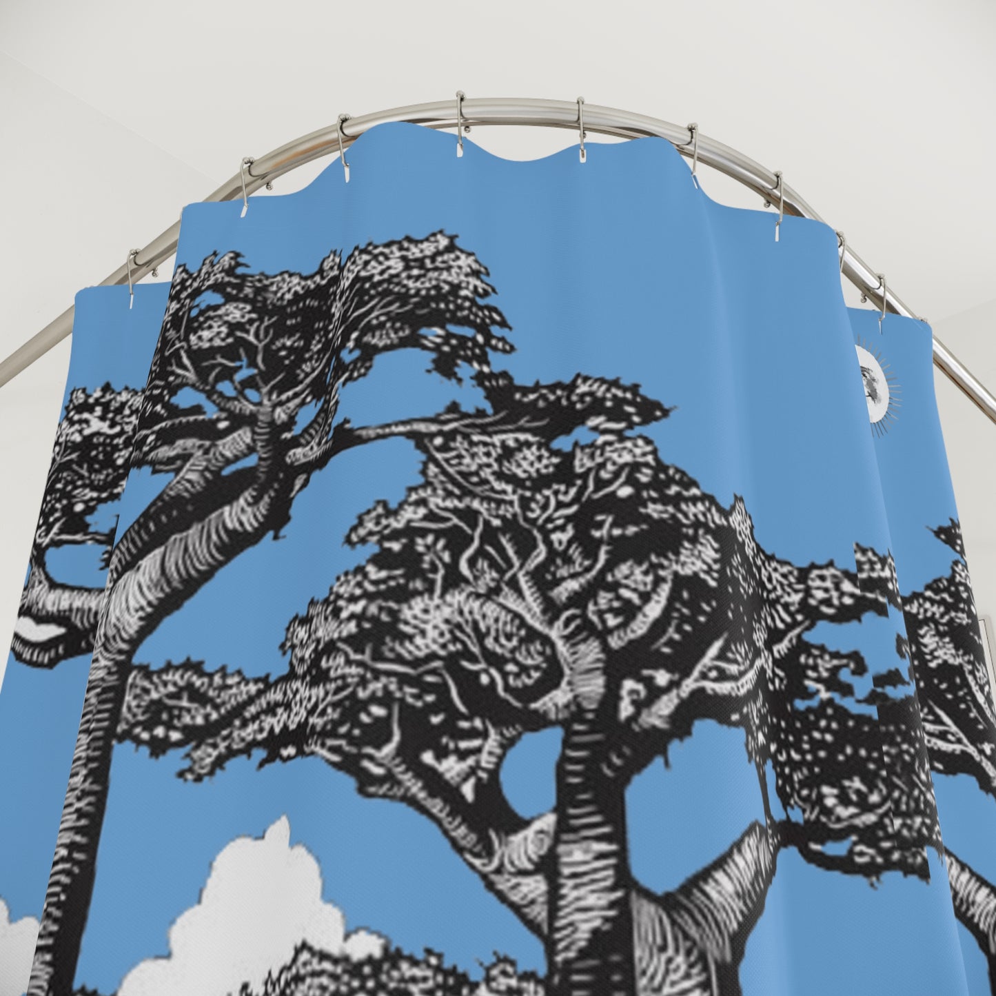SOLSTICE Shower Curtain BAOBABS blue