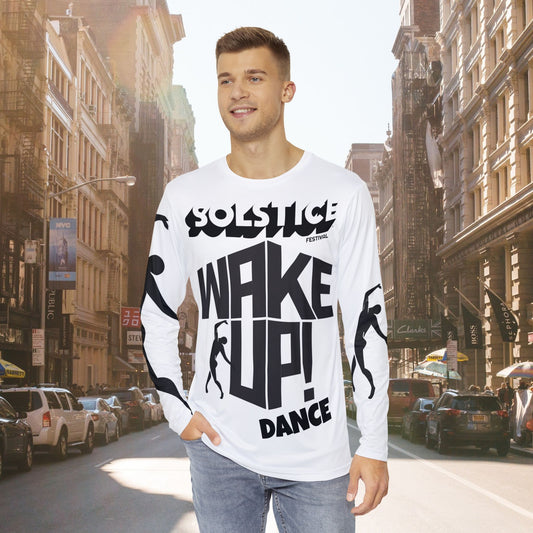SOLSTICE Wake Up white Long Sleeve Shirt (AOP)