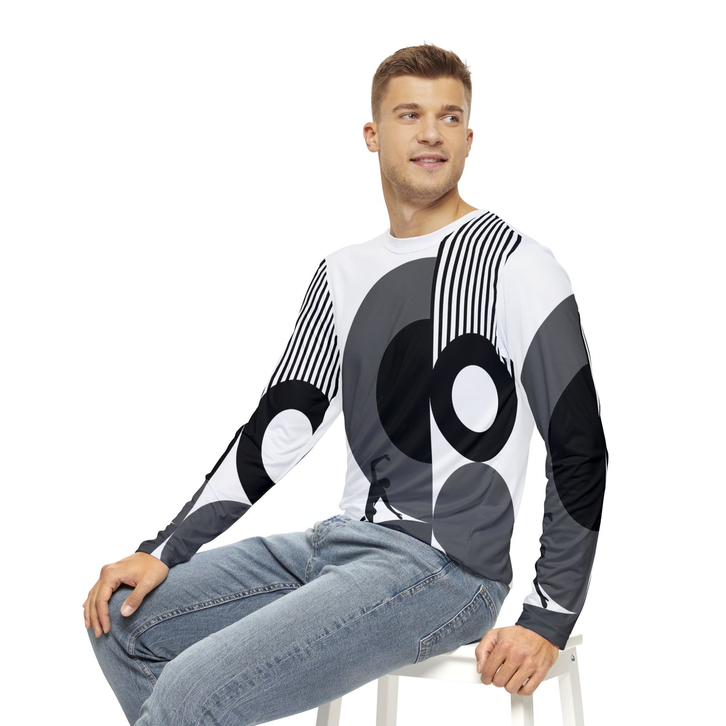 Men's SOLSTICE BAUHAUS Long Sleeve Shirt white (AOP)